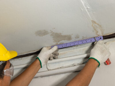 water damage on ceiling