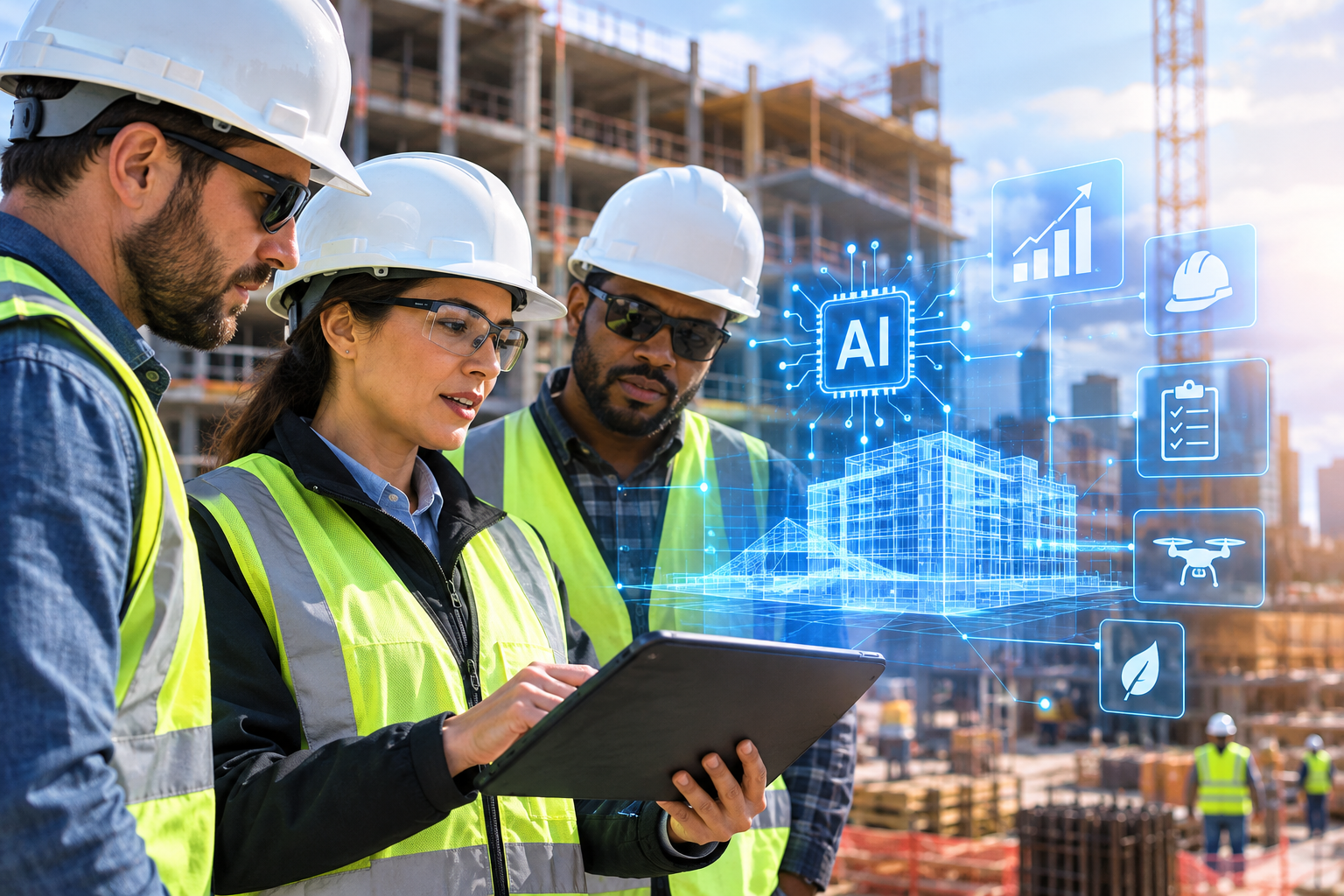 Construction Professionals Managing AI